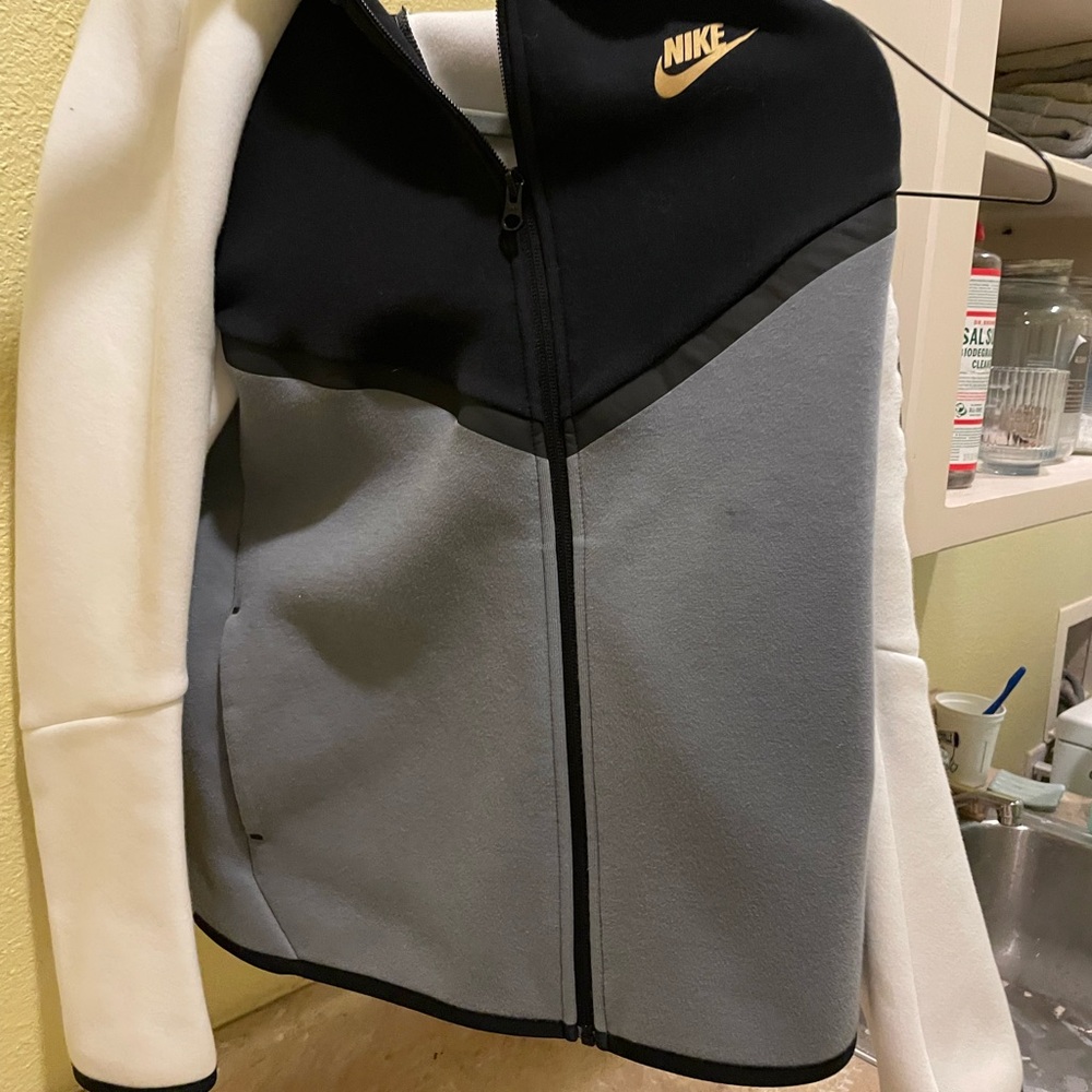 Nike Black, Gray, and White Kids Hoodie